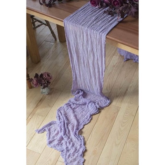 Other - Lavender Purple Wedding Dining Tablecloth Cheesecloth Table Runner 2 pack